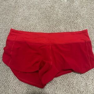Lululemon Red Athletic Shorts